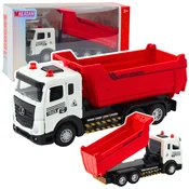 slomart LEAN TOYS Tovornjak damper, kovinska kabina, premična prikolica, luči, zvoki