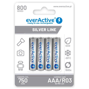 everActive Polnilne baterije everActive Ni-MH R03 AAA 800 mAh Silver Line