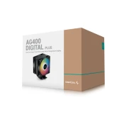 DeepCool AG400 DIGITAL PLUS 4xHeat Pipe, Real-Time CPU Screen, 220W 2x120mm 2100rpm 76CFM, Intel/AMD