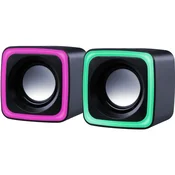 DFN DEFENDER SOLAR 7 2.0 LED USB zvočniki, 6W, črni
