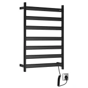 ELIAS električni radiator za brisače 490x730x110 mm, 105 W, črna mat - Črna mat barva - 490x730x110 mm - Sapho - ELIAS - 24 - Iz nerjavečega jekla - Oblika H - Oblika H - 490 - 730 - 110 - 105 - 14
