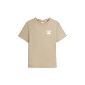 TOMMY HILFIGER Majica Logo Graphic bež/bela