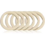 BrushArt Beige Hair Elastics 6pcs