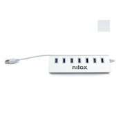 Nilox NX7HUB30 sucelje cvorišta USB 3.2 Gen 1 (3.1 Gen 1) Type-A 5000 Mbit/s Sivo