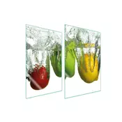 shumee ZAŠČITNI KROŽNIK IZ STEKLA ZA KUHINJO 2x35x52 PEPPER