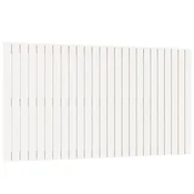 Vidaxl Stensko posteljno vzglavje belo 159,5x3x90 cm trdna borovina