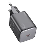 Hoco Mrežni polnilnik za telefon Hoco USB-C QC PD 20 W N40, črn