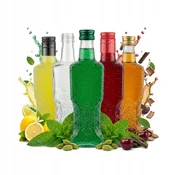 shumee 5x ukrajinska steklenica 200 ml + pokrovček za likerje, vinski alkohol, sirup, sok 0,2 l