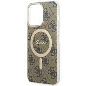 Maska Guess Hc Magsafe IML 4G Pattern za iPhone 15 Pro Max 6.7 braon (GUHMP15XH4STW)