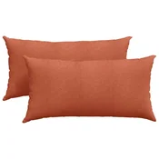 Vidaxl Blazine za kavč 2 szt. Rdeče oranžna 80 x 40 cm Žametna tkanina