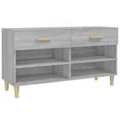 Vidaxl Omarica za čevlje siva sonoma 102x35x55 cm konstruiran les