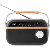 JVC RA-E215G Prijenosni FM Radio – Analogni Tuner, Mrežno i Baterijsko Napajanje, Sivi