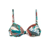 BUFFALO Bikini zgornji del svetlo modra/oliva/temno rdeča/bela