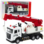 slomart LEAN TOYS Tovornjak z dvigalom, kovinska kabina, nastavljiv krak, luči, zvoki