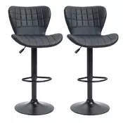 Homestar Set barskih stolov 2 kosa 47x515x89-109 cm črna