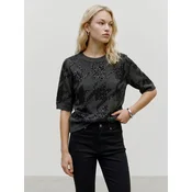 VERO MODA Pulover VMNEW ZUZU grafit/črna