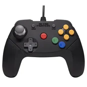 Žični krmilnik Retro Fighters Brawler64 - črn (N64)