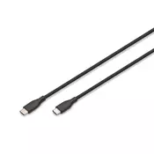 DIGITUS USB 2.0 Type C veza Crno 2m AK-300341-020-S