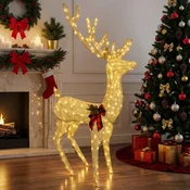 3D božični jelen LOVIISA 250 LED Toplo bela 96 x 40 x 180 cm
