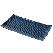 Servirni krožnik CONTOUR 24 x 15 cm, modra, keramika, MIJ