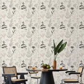 Tapeta - Flowers and herbs in warm greys 50x1000