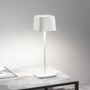 Zafferano Ofelia 3K akumulatorska namizna svetilka IP65 bela - Dnevna soba/jedilnica - Sodobni - Aluminij