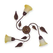 BRILAGI - Stropno svetilo BLOSSOM 3xE27/40W/230V premer 75 cm patina/mesing