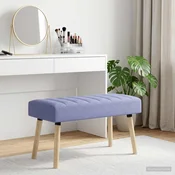 Vidaxl Bench z kanalnim oblazinjenjem Jeans modra 80 x 40 x 46 cm