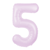 Folijski rojstnodnevni balon številka 5, lila mat, 100 cm