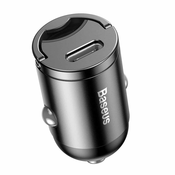 Baseus Tiny Star Mini PPS avtopolnilec Type-C priključek 30 W siv