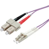 ROLINE Fibre Optic Jumper Cable, 50/125µm, LC/SC, OM4, purple 10 m
