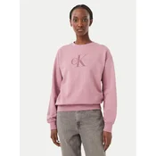 Calvin Klein Jeans Majica vinsko rdeča / pastelno rdeča