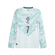 PUMA Portugal 2026 Long Sleeve Away Player Jersey Men, Football, White/Green Lagoon, 3XL
