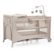 kinderkraft® prenosna posteljica joy™ 2 z dodatki beige