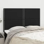 Vidaxl vidaXL Vzglavja za posteljo, 4 kosi, črna, 72x5x78/88 cm, blago