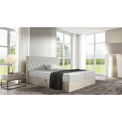 Boxspring postelja Wood 6 - 180x200 cm - nordijski tik