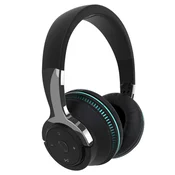 INF Barvne over-ear Bluetooth slušalke 40mm, RGB luč, 24h predvajanja Black, (5000296245)
