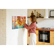 tulup.si Magnetna tabla za decu Okrasni zemljevid sveta 90x60 cm