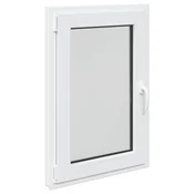 Vidaxl Okno za klet RISOR 60 x 100 cm PVC in steklo Bela