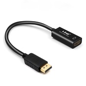 LINQ DisplayPort moški na HDMI ženski video kabel/adapter 23 cm, LinQ - crn, (20630307)