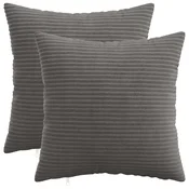 vidaXL Prevleka za blazino 2 pcs HEERLEN Temno siva 45 x 45 cm