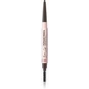 Eveline Cosmetics Brow & Go! vodootporna olovka za obrve sa cetkicom 2 u 1 nijansa Dark Brown 4 g