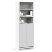 Visoka komoda LED bijela 69x32,5x200 cm konstruirano drvo