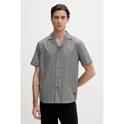 HUGO Srajca Ellino 50560584 Siva Relaxed Fit