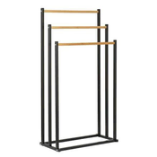 Ostatní Stojalo za brisače KO-C80653880 Towel rack metal black with bamboo