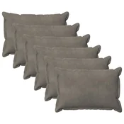 vidaXL Prevleka za blazino 6 pcs HOUTEN Svetlo siva 40 x 60 cm Žamet