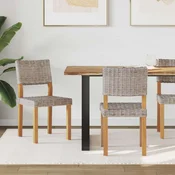 Vidaxl Jedilni stol GENDT 2 kos Kubu rattan Kubu siva 46 x 55 x 84 cm