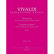 VIVALDI:CONCERTO FOR TWO VIOLONCELLOS,STRINGS AND BASSO CON.RV531 G-MOLL SCORE