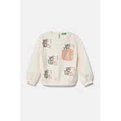 Otroški pulover United Colors of Benetton bež barva, 34JZG10FQ