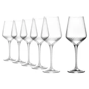 Set of 6 white wine glasses, crystalline glass, 450 ml, Avant-Garde L